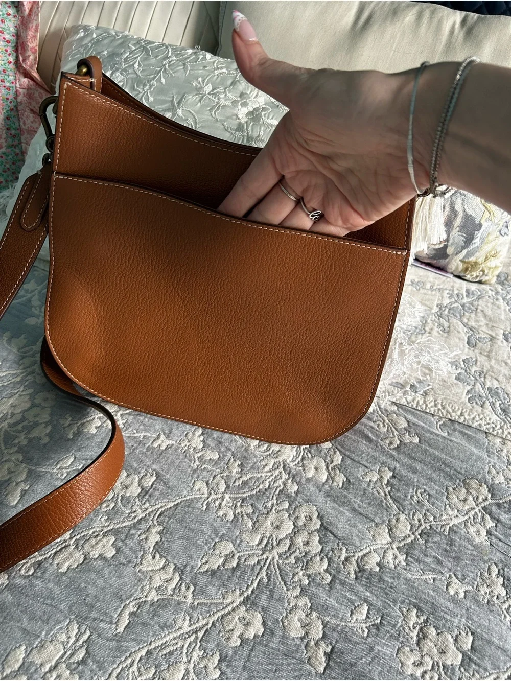 Ralph Lauren Leather Convertible satchel crossbody Bag - Picture 9 of 15